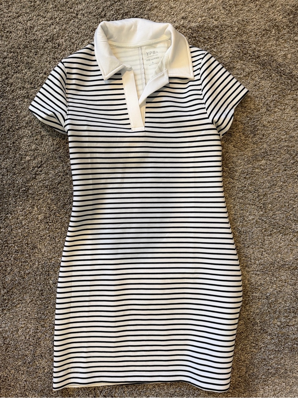 YPB Black & White Striped Athletic Dress